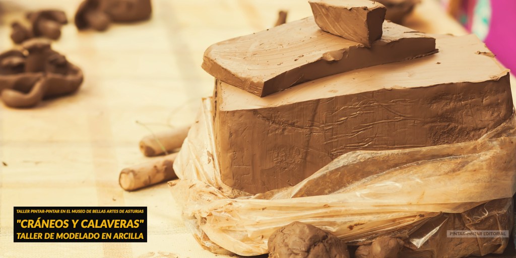Cráneos y calaveras. Taller Pintar-Pintar de arcilla en el Museo de Bellas Artes de&nbsp;Asturias