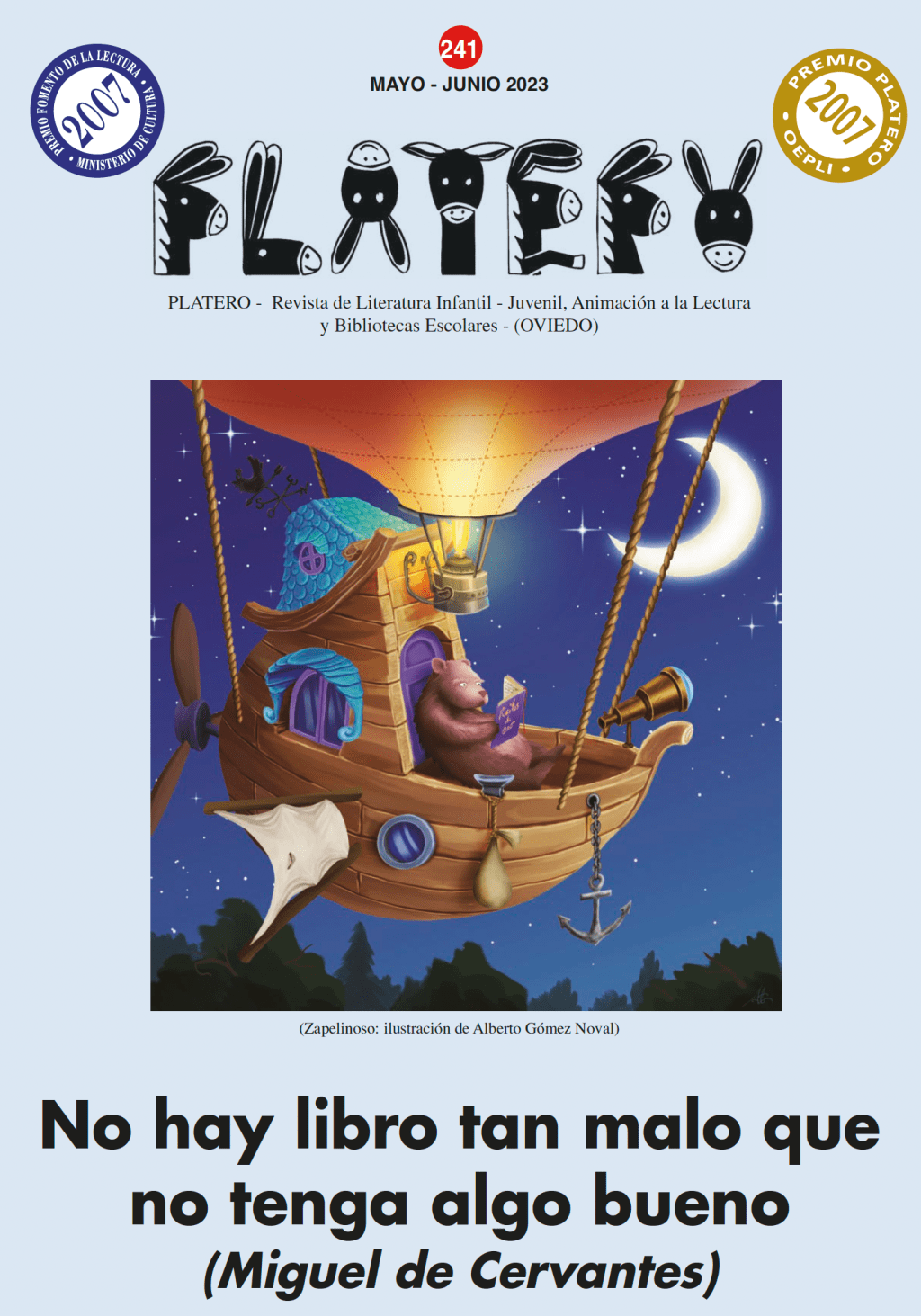 «Cuentos desde el balcón» y «Nía, la encantadora de letras», en la Revista Platero nº&nbsp;241