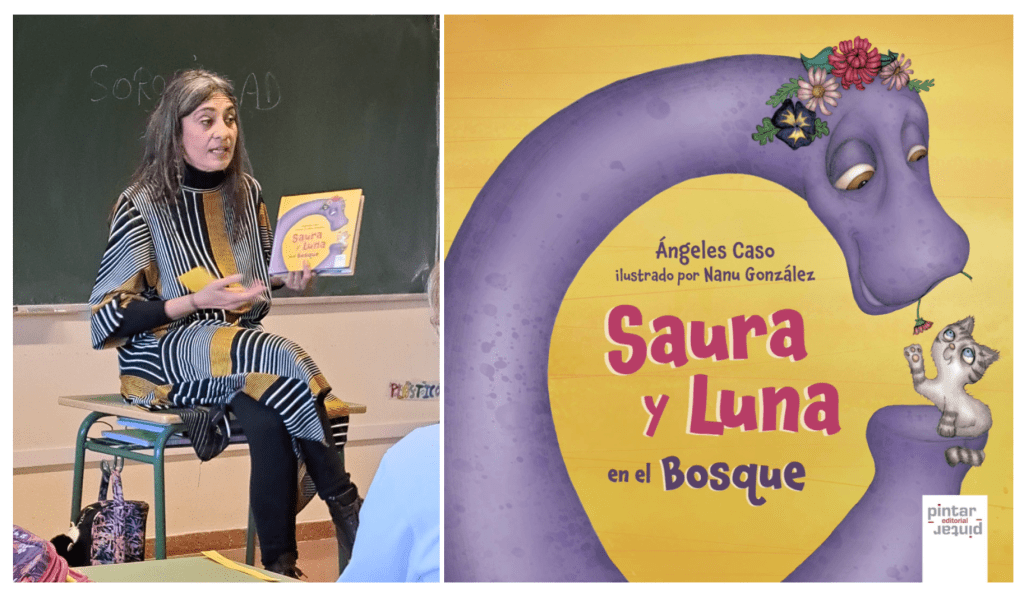 Encuentro de la ilustradora Nanu González con las niñas y niños del C.P. Pedro Penzol (Puerto de&nbsp;Vega)