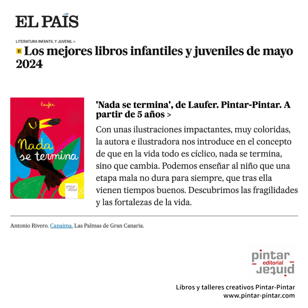 «Nada se termina» de Laufer, en el suplemento Babelia (El&nbsp;País)