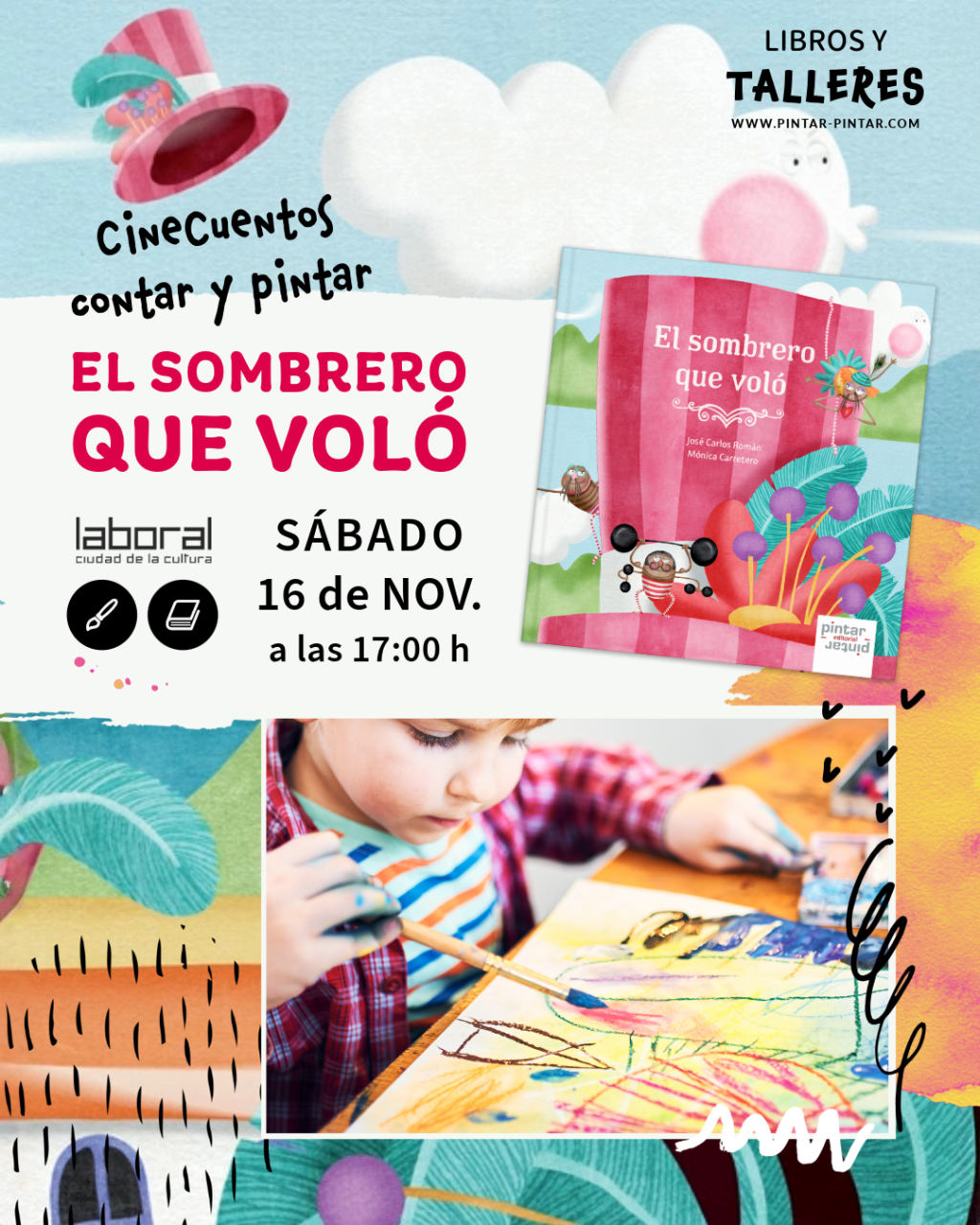 Contar y Pintar en Laboral Ciudad de la Cultura: «El sombrero que voló»