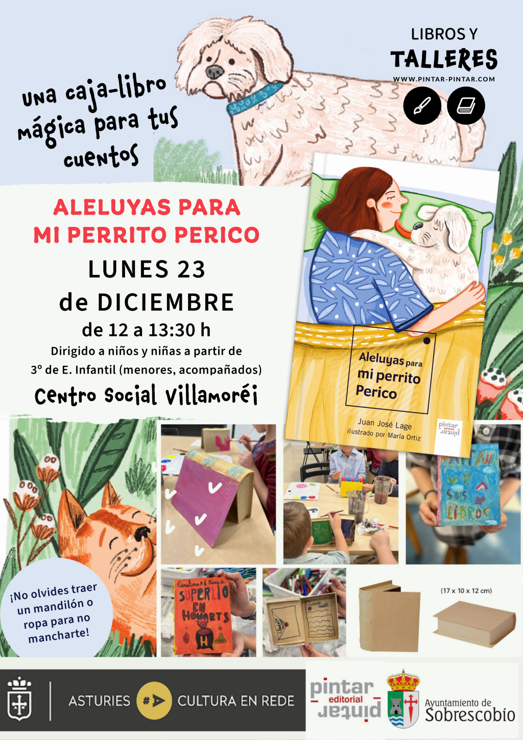 Una caja-libro mágica para tus cuentos. Libros y talleres Pintar-Pintar en Sobrescobio