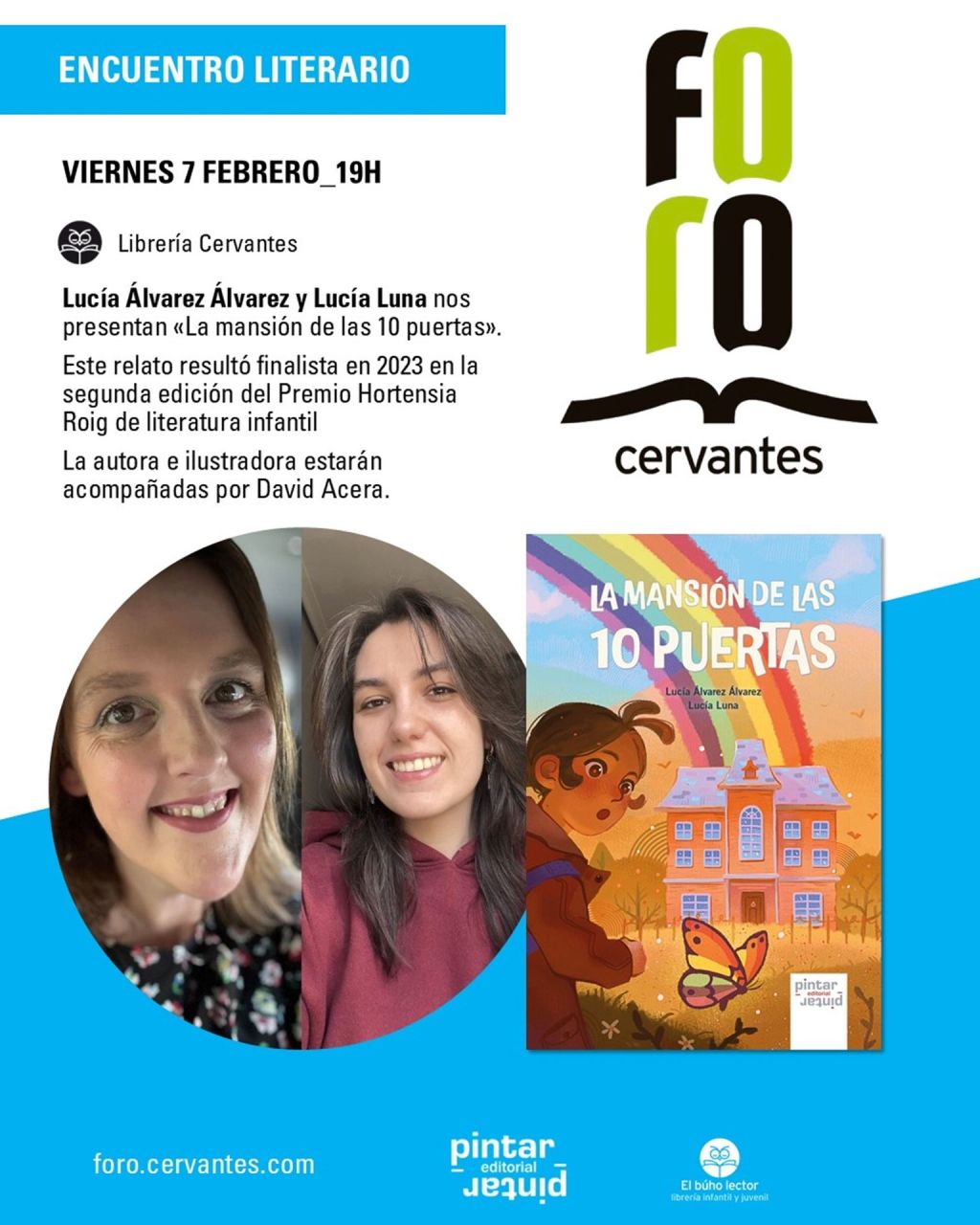 Presentación de «La mansión de las 10 puertas» en la librería Cervantes de Oviedo
