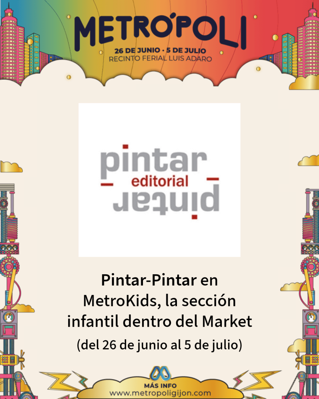 Pintar-Pintar vuelve a Metrokids en Metrópoli Gijón&nbsp;2026