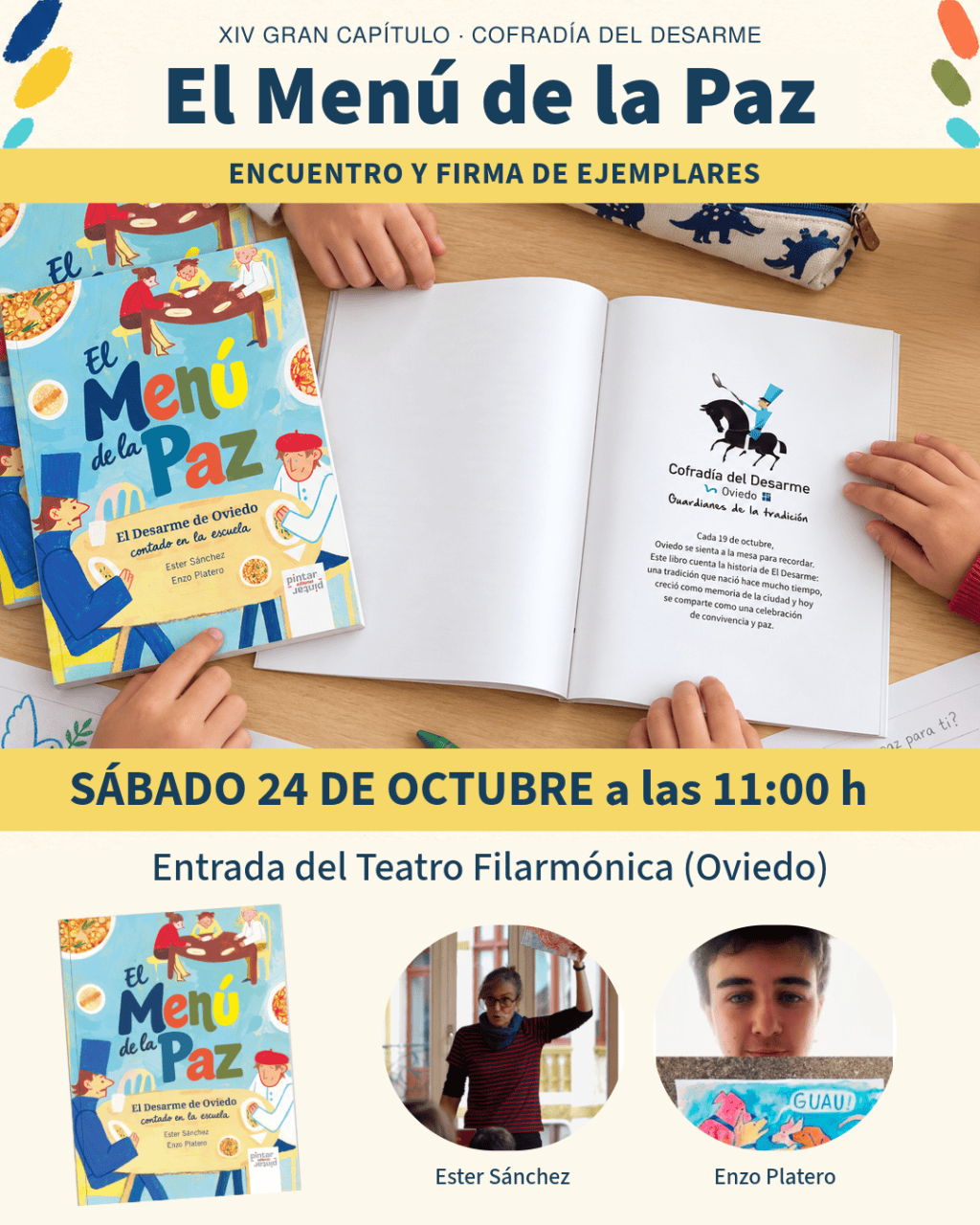 «El Menú de la Paz»: encuentro y firma con sus autores este sábado en&nbsp;Oviedo